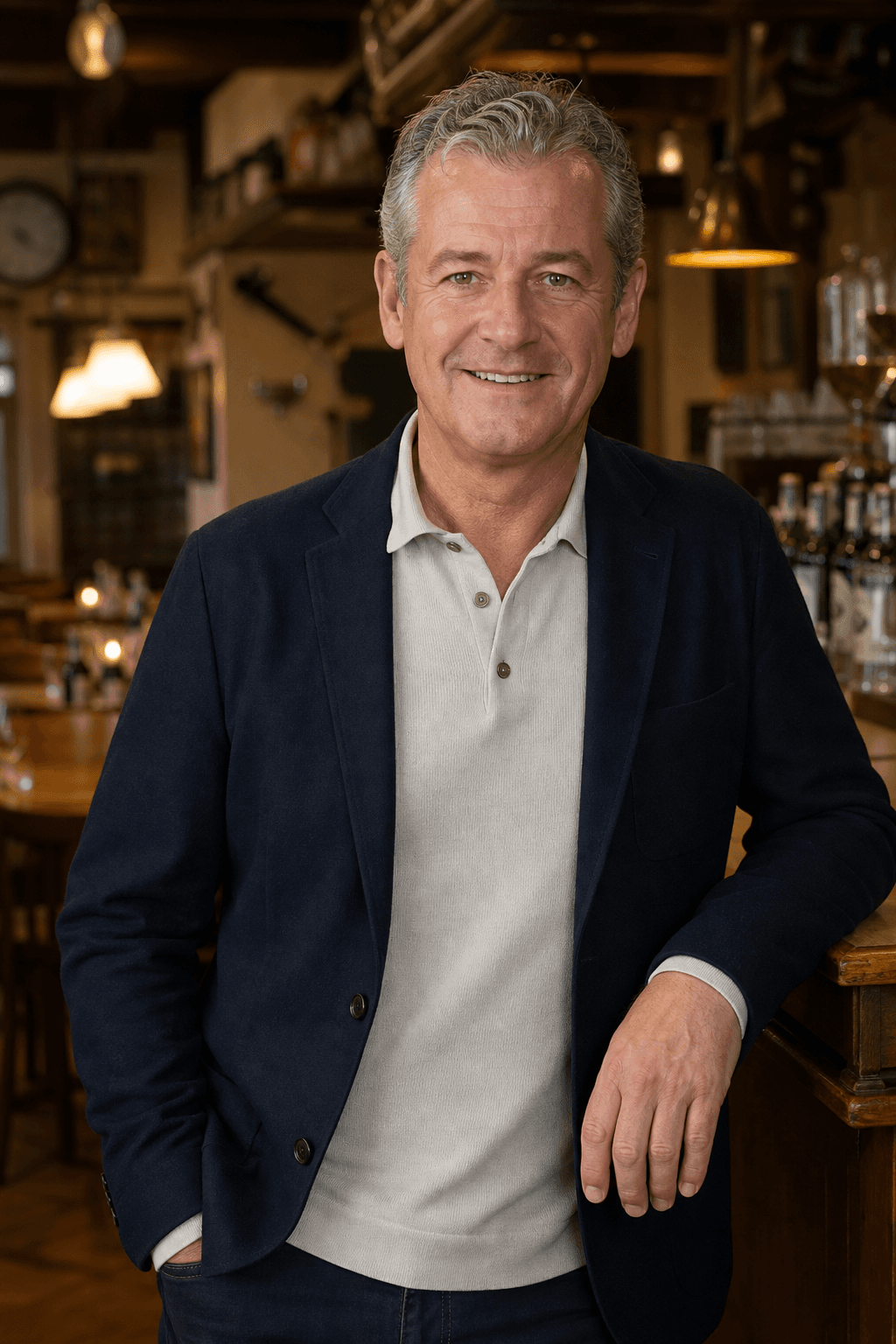 Portret van Evert Kronenburg, eigenaar van Café Restaurant De Huifkar